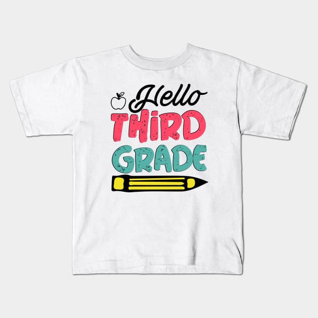 Hello Third Grade Kids T-Shirt by Podfiy